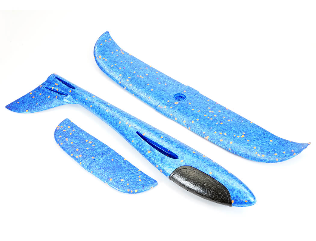Planeur en mousse Hand Chuckie avec une envergure de 480 mm - bleu
