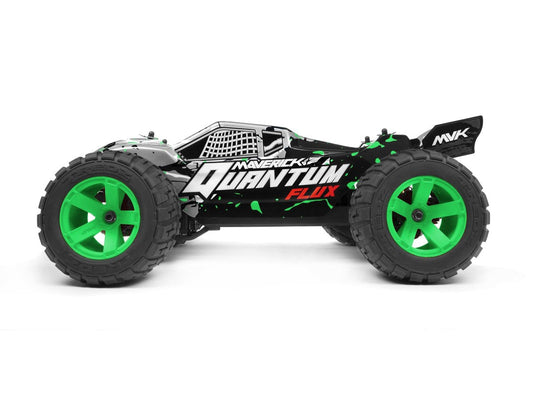 Camion de stade 1/10 4WD Maverick Quantum XT Flux V2 80A - Argent/Vert