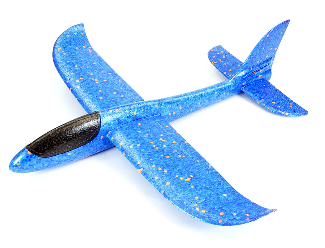 Planeur en mousse Hand Chuckie avec une envergure de 480 mm - bleu
