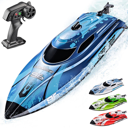 Bateau télécommandé de 30 cm avec LED pour enfants et adultes (25 km/h)