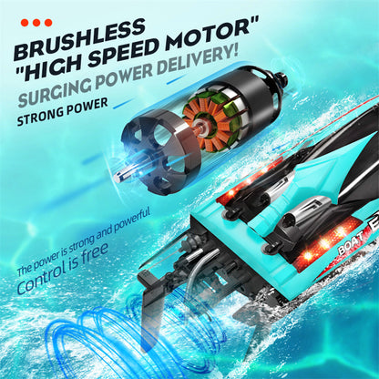 Bateau RC sans balai de grande taille de 18 pouces avec batterie de 2500mAh (56 km/h)