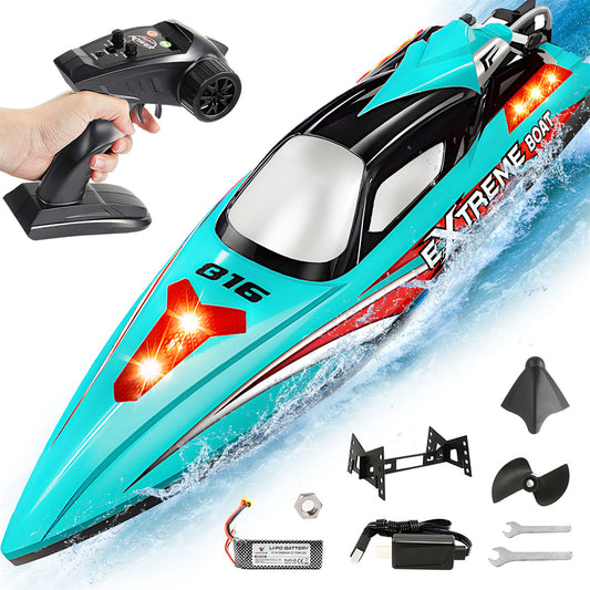 Bateau RC sans balai de grande taille de 18 pouces avec batterie de 2500mAh (56 km/h)