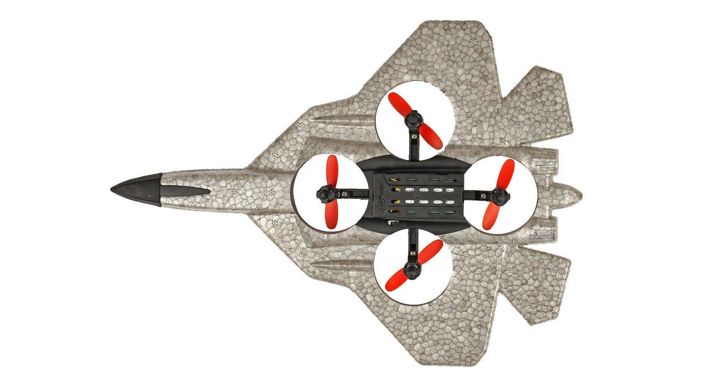 Avion de chasse à quatre axes RCG Racing ZY-905 - Argent