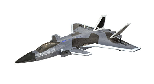 Avion de chasse RCG Racing ZY-J20 - Gris camouflage