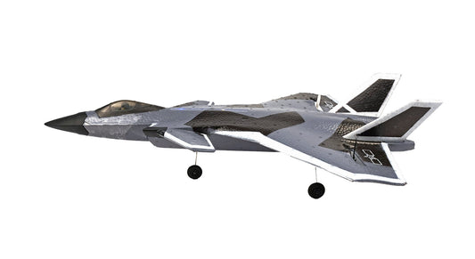 Avion de chasse RCG Racing ZY-J20 - Gris camouflage