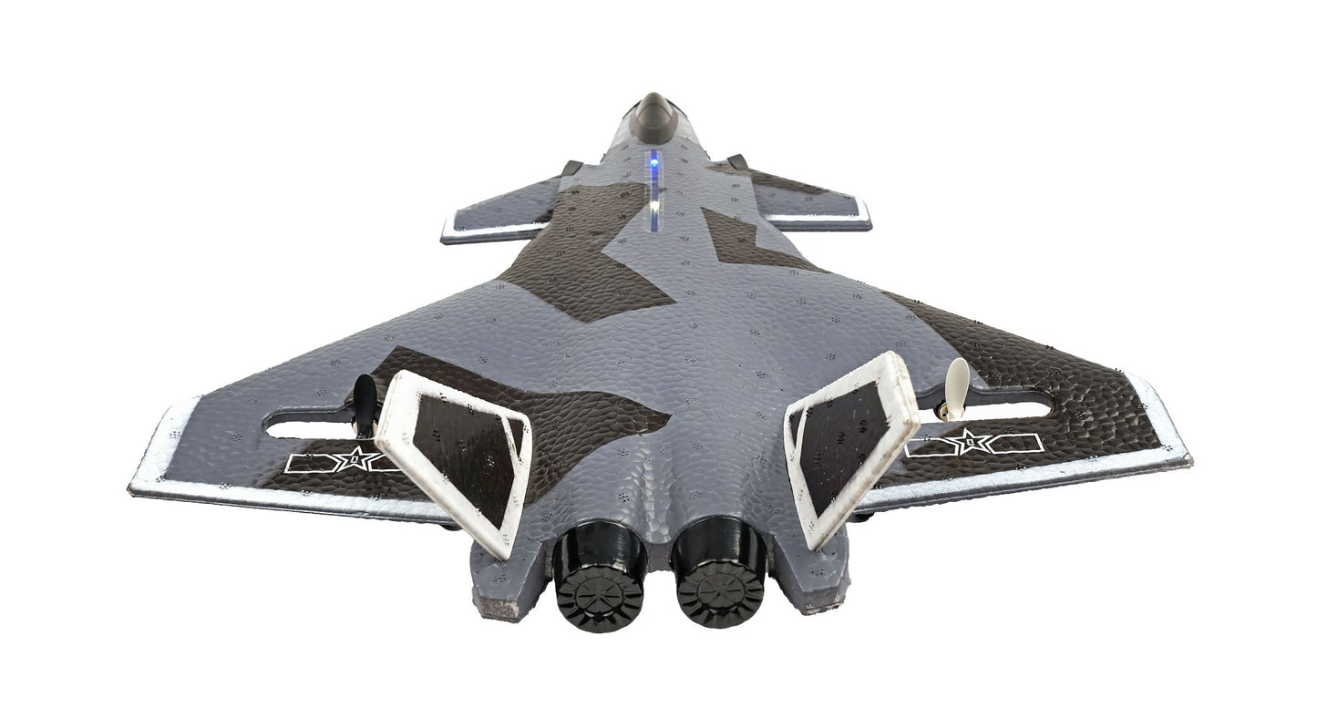 Avion de chasse RCG Racing ZY-J20 - Gris camouflage
