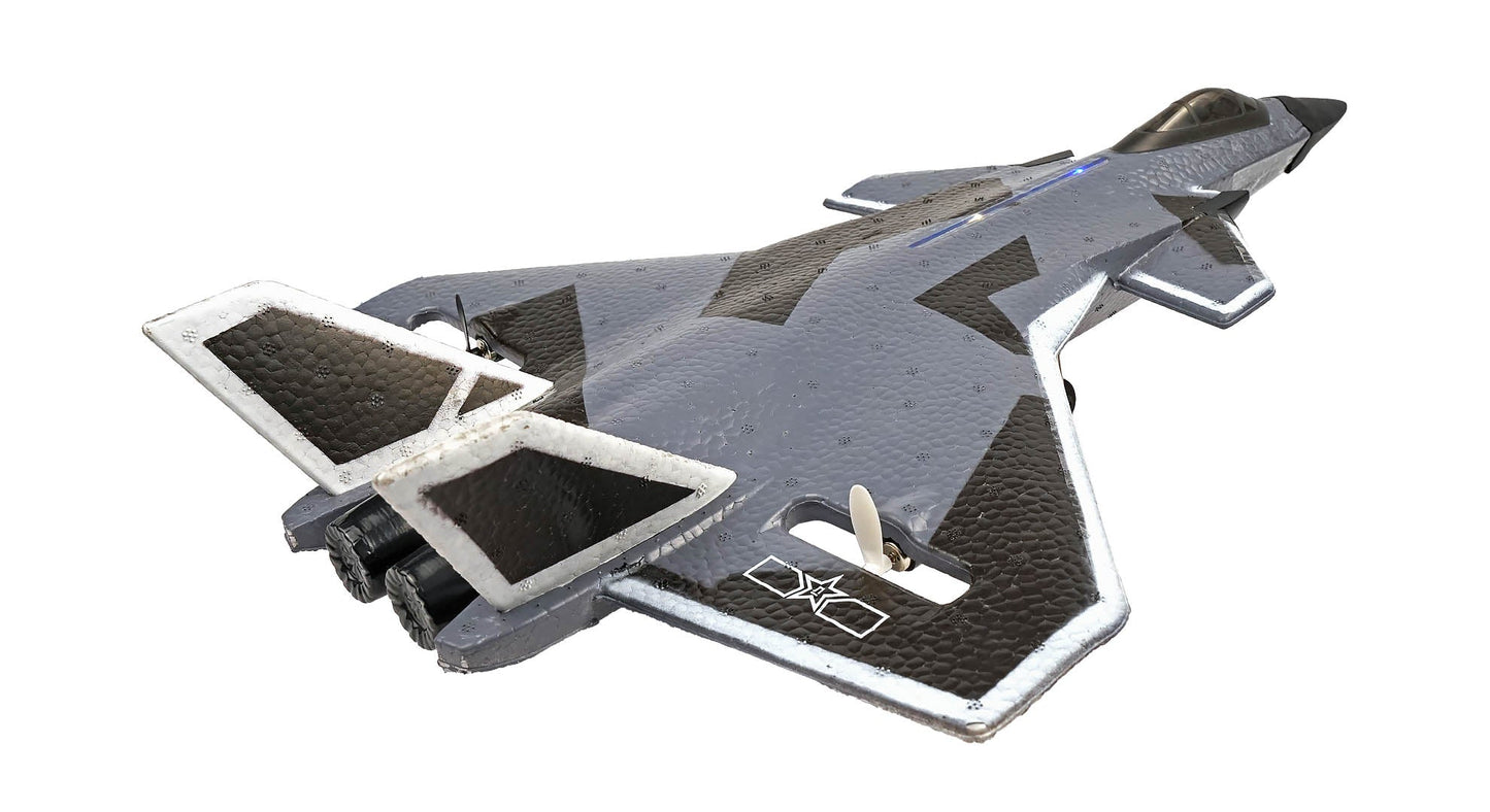 Avion de chasse RCG Racing ZY-J20 - Gris camouflage