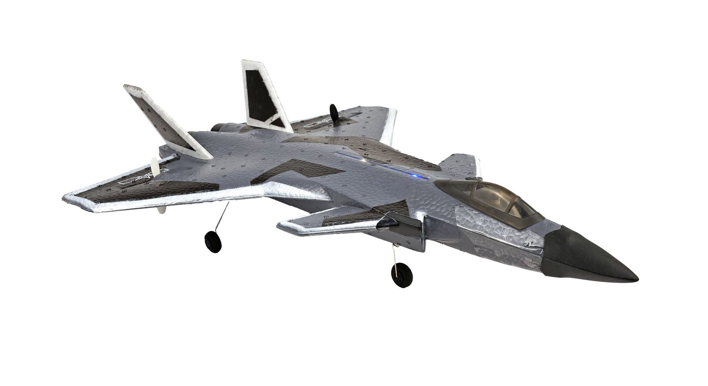 Avion de chasse RCG Racing ZY-J20 - Gris camouflage