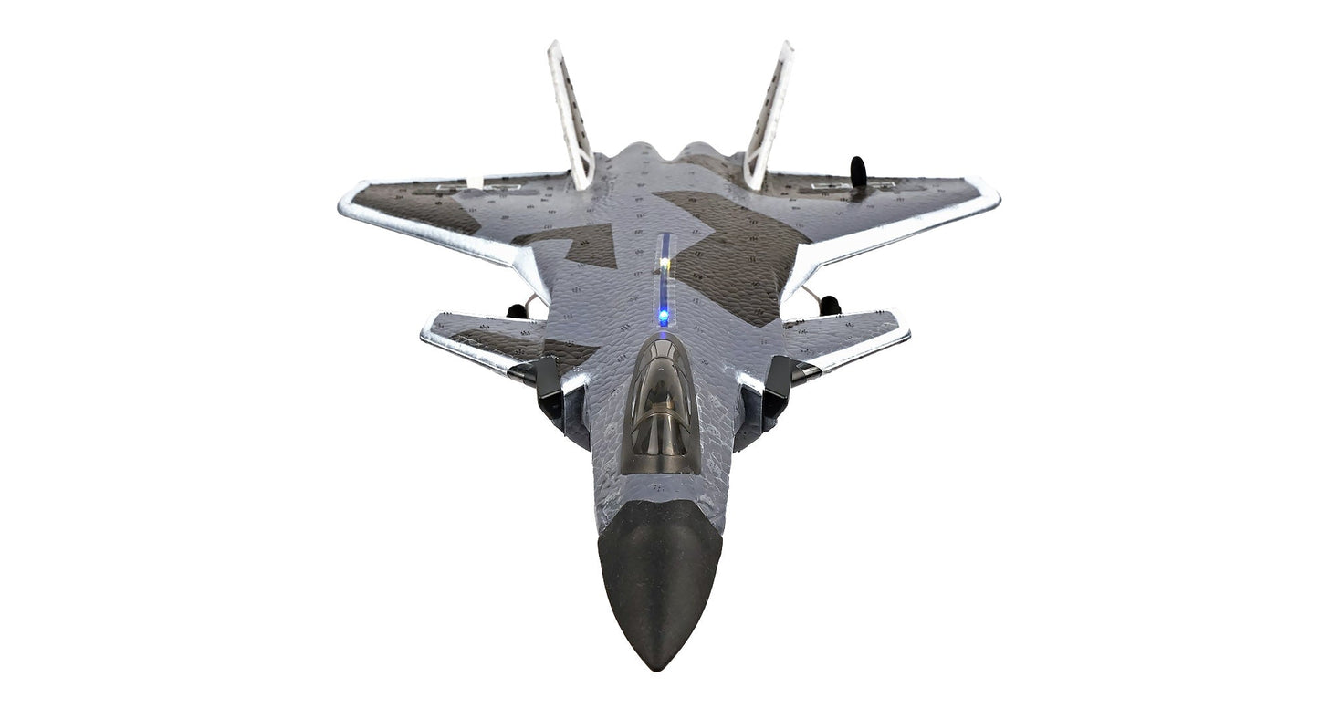 Avion de chasse RCG Racing ZY-J20 - Gris camouflage