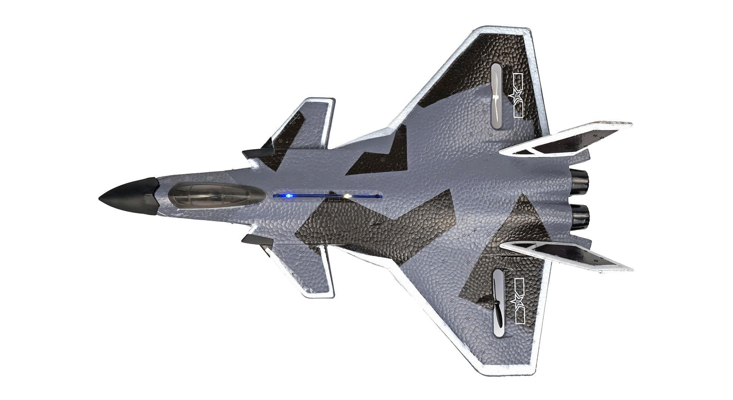 Avion de chasse RCG Racing ZY-J20 - Gris camouflage