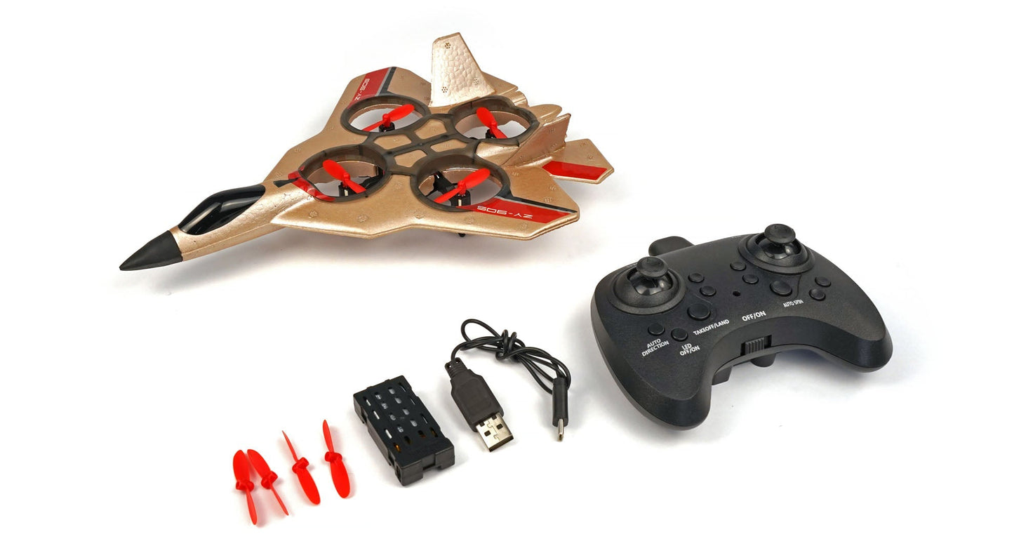 Avion de chasse à quatre axes RCG Racing ZY-905 - Or
